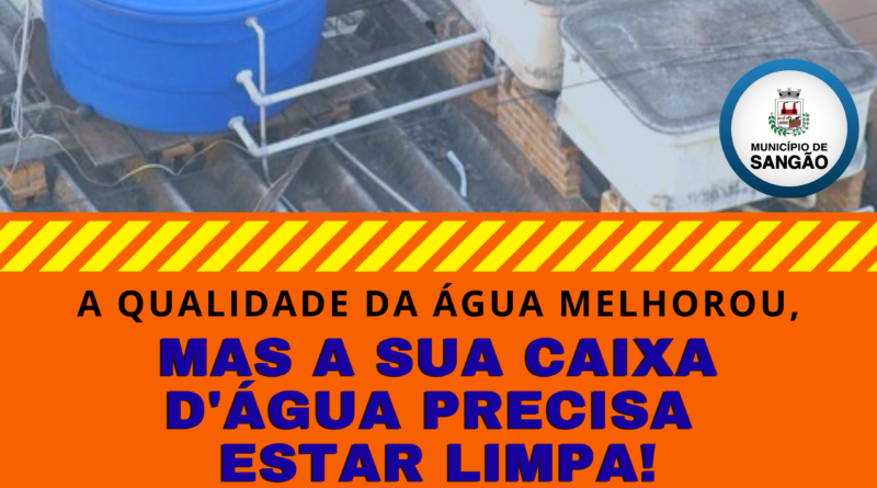 Água tratada tem melhor qualidade em Sangão, mas caixas d'água sujas podem comprometer o trabalho feito.