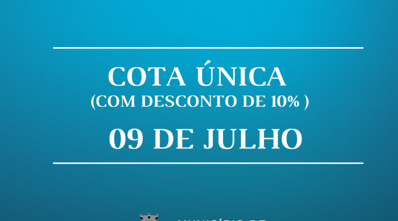 ITPU COTA ÚNICA COM 10% DE DESCONTO